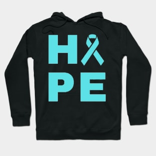 Hope Awareness Ribbon (Teal) Hoodie